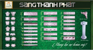 Cataloge  - hoa văn : chỉ phào, phù điêu, đầu cột Sang Thành Phát
