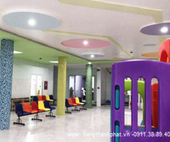 Thi công trần thạch cao, sơn vôi CT Nhà Trẻ Mai Nhi